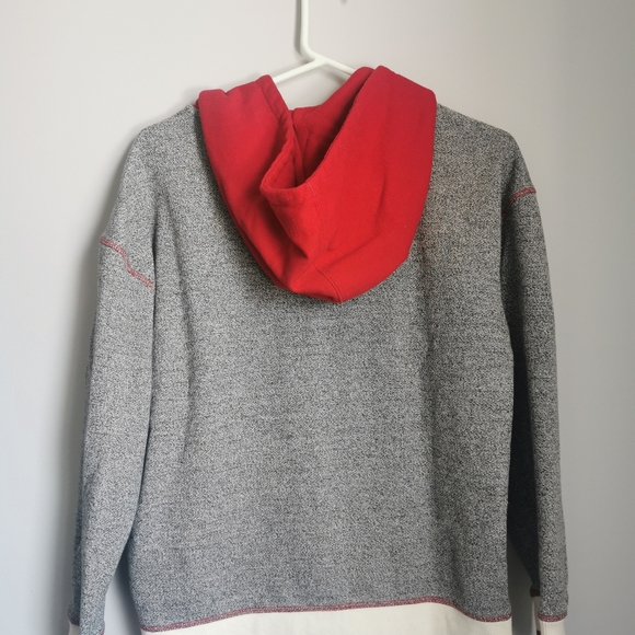 (3/$12) - Roots Cabin Series Zip up Hoodie. XXL kids (13-14 years). Grey and Red - Picture 2 of 4